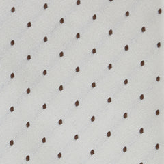 Cesare Attolini Off White Polka Dot Silk Tie (1527)