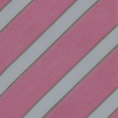 Cesare Attolini Pink Striped Silk Tie (1568)