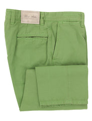 Cesare Attolini Green Solid Cotton Pants - Slim - 31/47 - (CA328232)