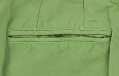 Cesare Attolini Green Solid Cotton Pants - Slim - (CA328232) - Parent