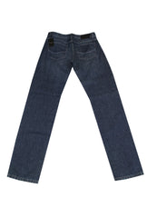 $904 Cesare Attolini Denim Blue Solid Jeans - Slim - (CA926264) - Parent