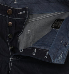 $695 Cesare Attolini Dark Blue Solid Jeans - Slim - (CA515244) - Parent