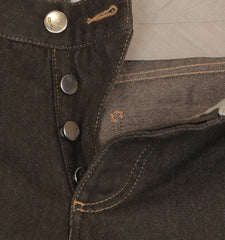 $910 Cesare Attolini Olive Green Solid Jeans - Slim - (CA9262620) - Parent