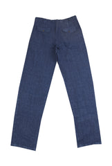 $910 Cesare Attolini Blue Solid Linen Pants - Slim - (CA9262610) - Parent