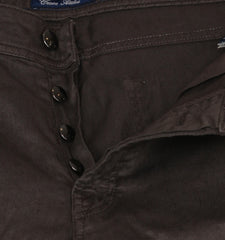 $904 Cesare Attolini Brown Solid Jeans - Slim - (CA9262626) - Parent