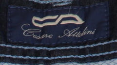 $904 Cesare Attolini Denim Blue Solid Jeans - Slim - (CA617267) - Parent