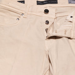 Cesare Attolini Beige Solid Cotton Blend Pants - Slim - (1209) - Parent