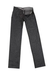 $910 Cesare Attolini Dark Gray Solid Pants - Slim - (CA926266) - Parent