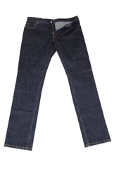 $1034 Cesare Attolini Denim Blue Solid Jeans - Slim - 38/54 - (CA926261)