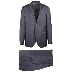 New $2400 Etro Navy Blue Wool Solid Suit - 46/56 - (1A90781200)