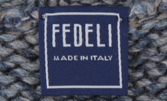 $1150 Fedeli Blue Wool Blend Crewneck Jacket - (FD918243) - Parent