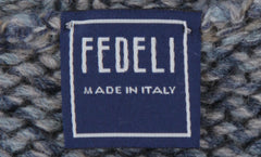 $1150 Fedeli Blue Wool Blend Crewneck Jacket - (FD918243) - Parent
