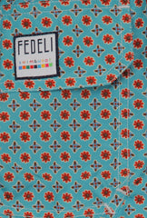 $240 Fedeli Blue Floral Swim Shorts - (FD521255) - Parent
