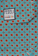 $240 Fedeli Blue Floral Swim Shorts - (FD521255) - Parent