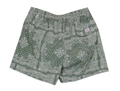 $240 Fedeli Green Paisley Swim Shorts - (FD521253) - Parent