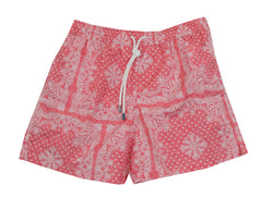 $240 Fedeli Pink Paisley Swim Shorts - Small - (FD528256)