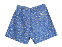 $240 Fedeli Blue Floral Swim Shorts - (FD528258) - Parent