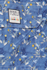 $240 Fedeli Blue Floral Swim Shorts - (FD528258) - Parent