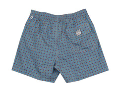 $240 Fedeli Blue Floral Swim Shorts - (FD528254) - Parent