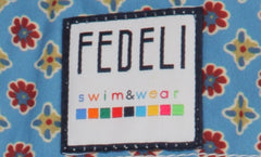 $240 Fedeli Blue Floral Swim Shorts - (FD528254) - Parent