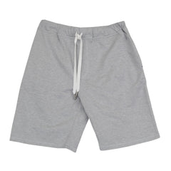 $495 Fedeli Light Gray Solid Cotton Sweat Shorts - L - (FD44262)