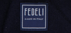 $495 Fedeli Navy Blue Solid Cotton Sweat Shorts - (FD44262) - Parent
