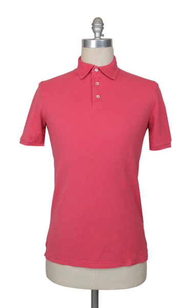 $375 Fedeli Pink Solid Piqué Polo - (FD916252) - Parent