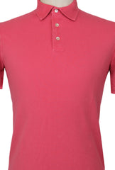 $375 Fedeli Pink Solid Piqué Polo - (FD916252) - Parent