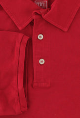 $375 Fedeli Red Solid Piqué Polo - (FD916253) - Parent