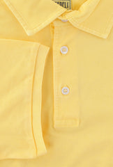 $375 Fedeli Yellow Solid Piqué Polo - (FD916254) - Parent