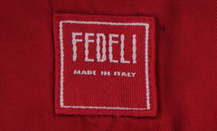 $375 Fedeli Red Solid Cotton Polo - (FD9162510) - Parent