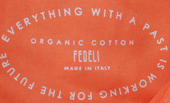 $375 Fedeli Orange Solid Cotton Polo - (FD916259) - Parent