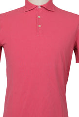 $375 Fedeli Pink Solid Piqué Polo - (FD916258) - Parent