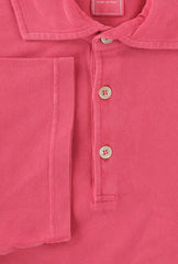 $375 Fedeli Pink Solid Piqué Polo - (FD916258) - Parent