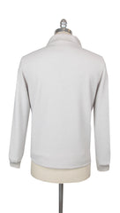 $2400 Fedeli Cream Cashmere Solid Jacket - (FD1016252) - Parent