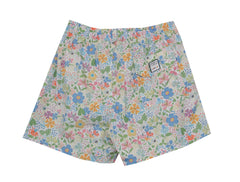 $240 Fedeli White Floral Swim Shorts - (FD528255) - Parent