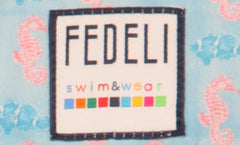 $240 Fedeli Light Blue Fancy Swim Shorts - (FD528251) - Parent