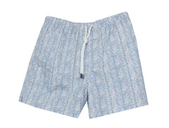 $240 Fedeli Light Blue Floral Swim Shorts - Small - (FD528253)