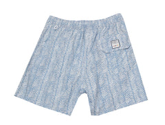 $240 Fedeli Light Blue Floral Swim Shorts - (FD528253) - Parent