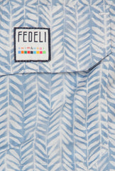 $240 Fedeli Light Blue Floral Swim Shorts - (FD528253) - Parent