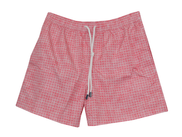 $240 Fedeli Pink Floral Swim Shorts - (FD528252) - Parent
