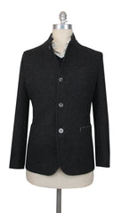 $3575 Fedeli Charcoal Gray Cashmere Solid Jacket - (FD10120244) - Parent