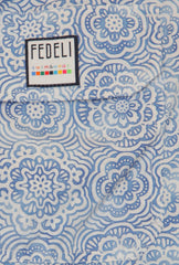 $240 Fedeli Light Blue Floral Swim Shorts - (FD5282510) - Parent