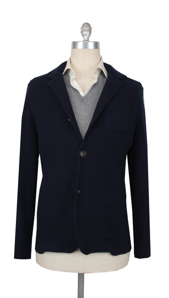 $3150 Fedeli Navy Blue Cashmere Jacket - (FD11420251) - Parent