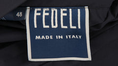 $2275 Fedeli Dark Blue Reversible Crewneck Sweater - (FD44265) - Parent