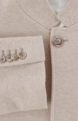 $3750 Fedeli Beige Cashmere Solid Jacket - (FD1016251) - Parent
