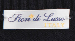 Fiori Di Lusso Midnight Navy Blue Crewneck Sweater - (FL67238) - Parent