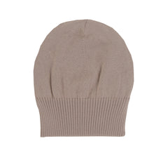 Fiori Di Lusso Beige Solid Beanie - One Size - (FL531234)