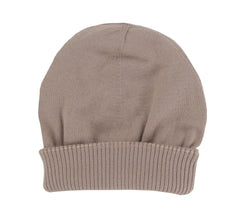Fiori Di Lusso Beige Solid Beanie - One Size - (FL531234)