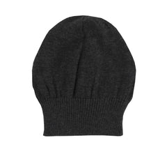 Fiori Di Lusso Dark Gray Solid Beanie - (FL531236) - Parent